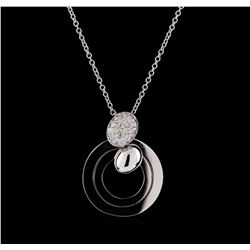 0.25 ctw Diamond Pendant with Chain - 14KT White Gold