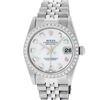 Image 2 : Rolex Womens Midsize 31mm MOP Diamond Bezel Jubilee Band Datejust Wristwatch