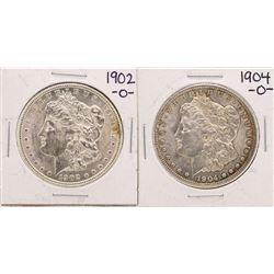 Lot of 1902-O & 1904-O $1 Morgan Silver Dollar Coins