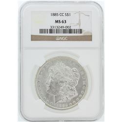 1885-CC NGC MS63 Morgan Silver Dollar