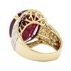 Image 3 : 18.60 ctw Ruby and Diamond Ring - 14KT Yellow Gold