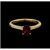 Image 2 : 14KT Yellow Gold 0.85 ctw Rubellite and Diamond Ring