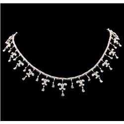 7.45 ctw Diamond Necklace - 18KT White Gold