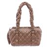 Image 1 : Chanel Beige Leather Small Lady Braid Bowler Bag