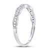 Image 3 : 1/8 CTW Round Diamond Stackable Ring 10kt White Gold - REF-11X9T