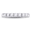 Image 2 : 1/2 CTW Round Diamond Single Row Machine-set Wedding Ring 14kt White Gold - REF-41R9H