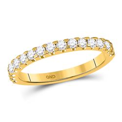 1/2 CTW Round Diamond Wedding Machine-Set Ring 14kt Yellow Gold - REF-41T9K