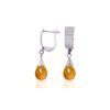 Image 1 : Genuine 2.5 ctw Citrine Earrings 14KT White Gold - REF-22Y3F