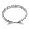 Image 1 : 1/6 CTW Round Diamond Wedding Ring 10kt White Gold - REF-10X8T