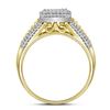 Image 2 : 3/8 CTW Round Diamond Cluster Bridal Wedding Engagement Ring 10kt Yellow Gold - REF-35F9M