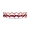 Image 2 : 1/4 CTW Round Ruby Scalloped Stackable Ring 10kt Rose Gold - REF-11X9T