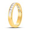 Image 3 : 1/2 CTW Round Diamond Single Row Wedding Ring 14kt Yellow Gold - REF-47Y9X
