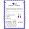 Image 2 : Genuine 21.65 ctw Amethyst & Diamond Earrings 14KT White Gold - REF-56N3R