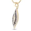 Image 2 : 1/3 CTW Round Brown Diamond Fashion Pendant 10kt Yellow Gold - REF-16Y8X