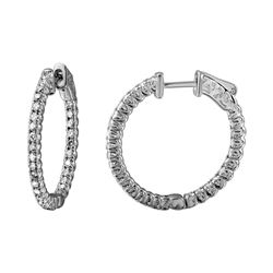 0.95 CTW Diamond Earrings 14K White Gold - REF-102X2R