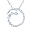 Image 1 : 0.40 CTW Diamond Necklace 14K White Gold - REF-35H5M