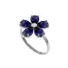 Image 1 : Genuine 2.22 ctw Sapphire & Diamond Ring 14KT White Gold - REF-42V2W