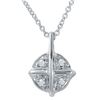 Image 1 : 0.04 CTW Diamond Necklace 14K White Gold - REF-12X6R