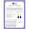 Image 2 : Genuine 10 ctw Amethyst Earrings 14KT Yellow Gold - REF-45K3V