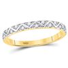 Image 1 : 1/10 CTW Round Diamond Zigzag Stackable Ring 10kt Yellow Gold - REF-14Y4X