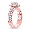 Image 3 : 1 & 7/8 CTW Oval Diamond Bridal Wedding Engagement Ring 14kt Rose Gold - REF-324Y3X