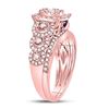 Image 3 : 1 CTW Round Diamond Bridal Wedding Engagement Ring 14kt Rose Gold - REF-107R9H