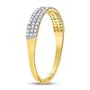 Image 3 : 1/5 CTW Round Diamond 3-Row Anniversary Ring 10kt Yellow Gold - REF-14N4Y