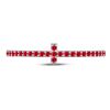 Image 2 : 1/6 CTW Round Ruby Cross Stackable Ring 10kt White Gold - REF-10F8M