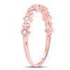 Image 3 : 1/6 CTW Round Diamond Stackable Ring 10kt Rose Gold - REF-13W2F