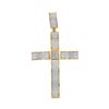 Image 1 : 1 & 1/4 CTW Mens Round Diamond Pave-set Roman Cross Charm Pendant 10kt Yellow Gold - REF-87M5A