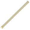 Image 1 : 7 CTW Mens Round Diamond Cuban Link Bracelet 10kt Yellow Gold - REF-587W9F