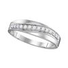 Image 2 : 1 CTW His & Hers Round Diamond Cluster Matching Bridal Wedding Ring 14kt White Gold - REF-101A9N