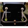 Image 1 : Art Deco Diamond & Peridot Earrings #981720
