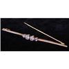 Image 1 : Edwardian Platinum on Gold Diamond Bar Pin #981733