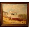 Image 1 : OIL ON CANVAS OF FISHING BOAT ON THE NEW JERSEY #981987