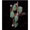 Image 1 : Jade and Diamond Ladies Ring #982025