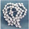 Image 1 : 1940's Clear Rhinestone Brooch  #996942