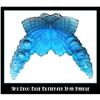 Image 1 : 2 CZECH DECO VANITY TRAY BLUE BUTTERFLY HANDLES #997139