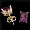 Image 1 :  14k GOLD EARRINGS  Emerald Cut  AMETHYSTS #997158