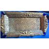 Image 1 : Cobalt Blue Glass JEWELED Vanity Tray  #997185