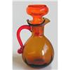 Image 1 : Burnt Orange Prismatic Glass Cruet   #997444