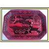 Image 1 : CINNABAR RED CHINESE CARVED LACQUER TRAY #998022