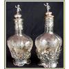 Image 1 : PR ENGRAVED GLASS & ST SILVER PERFUME BOTTLE  #1009690