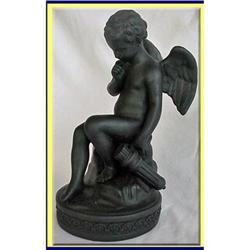 WEDGWOOD BLACK BASALT FIGURINE CUPID #1009709