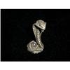 Image 1 : Pewter Cobra Snake with red Eyes And Crystal #1025144