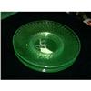 Image 1 : Set of 5 Green Depression Plates  #1025178