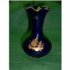 Image 1 : Limoges Cobalt Blue Vase Signed  #1025211