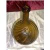 Image 1 : Amber Hand Blown & Twisted Glass Jug #1025263