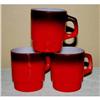 Image 1 : Set of 3 Vintage Fire-King Red Stackable Mugs #1025550