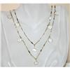 Vintage Bezel Set Glass Stone Necklace #1025559